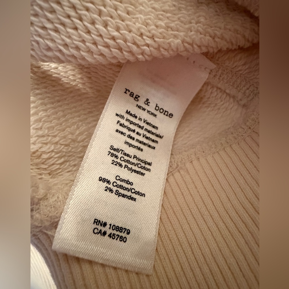 Rag & Bone New York Cropped Terry Crewneck Sweatshirt - Picture 5 of 6